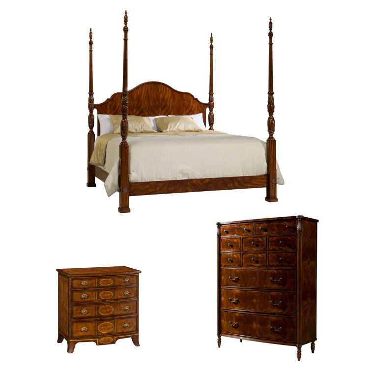 Theodore Alexander Essential King Four Poster Configurable Bedroom Set